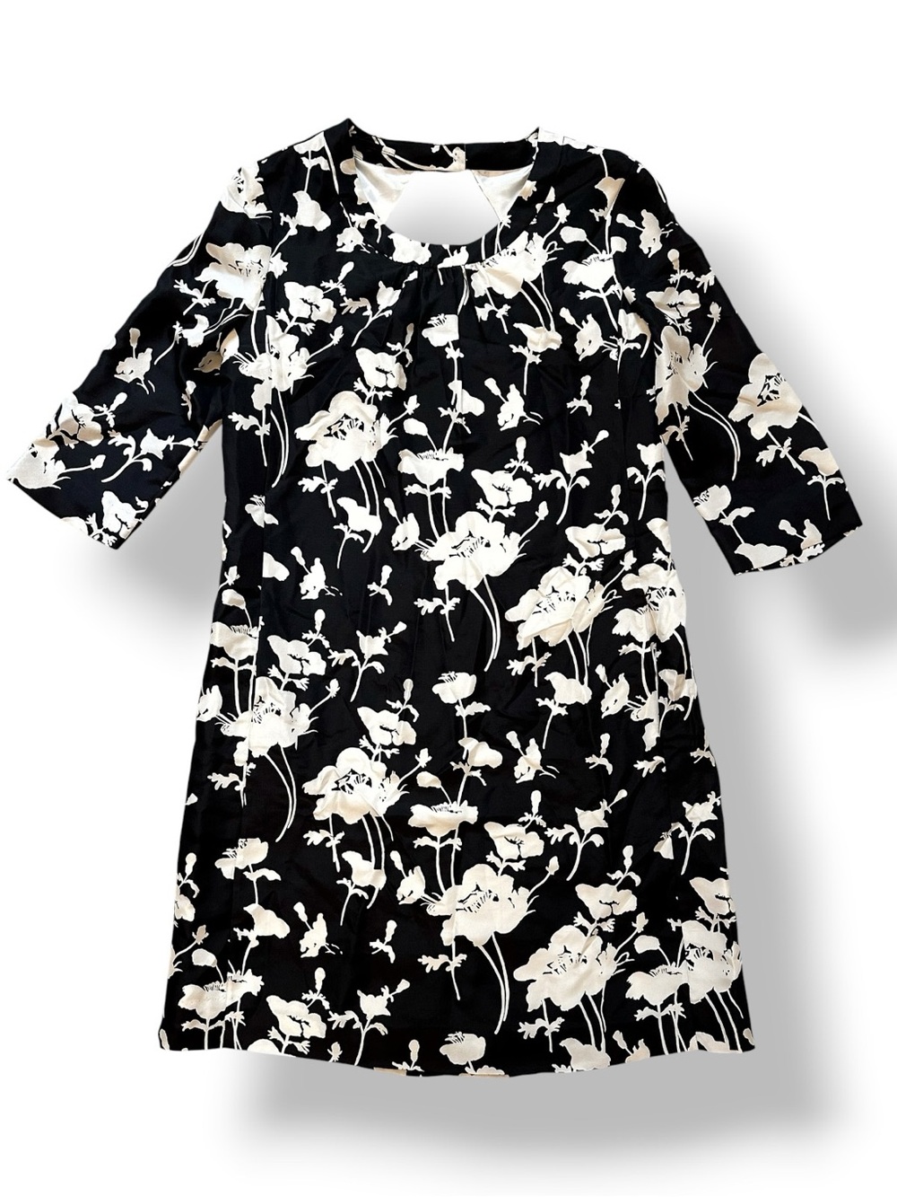 kate spade x Florence Broadhurst | Black and White Dorothy Floral Silk Dress (4)